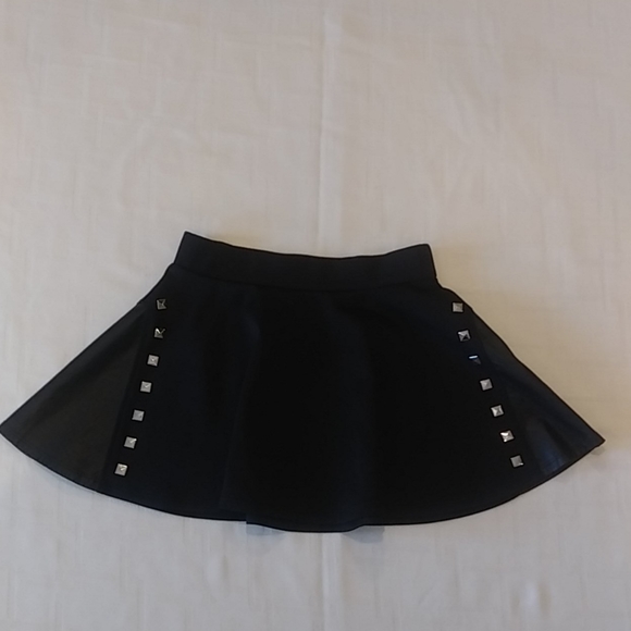 Bongo Black Skirt with Faux Leather Sides/Studs - Picture 1 of 11